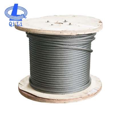 6x19+IWS Electro Galvanized Steel Wire Rope for Rubber Conveyor Belt