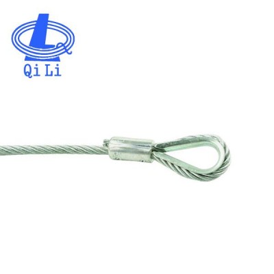 High Strength Coated Clear PVC Galvanized Steel Wire Rope Slings with Soft Eye Loops