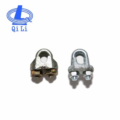 Small malleable iron din741 steel wire rope clamps