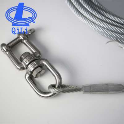 Stainless Steel Rotate Clasp with Cable Pet Training Leash for Dog